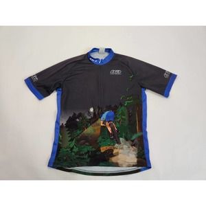 Louis Garneau Men Cycling Jersey Outdoor Size Large Multicolor
